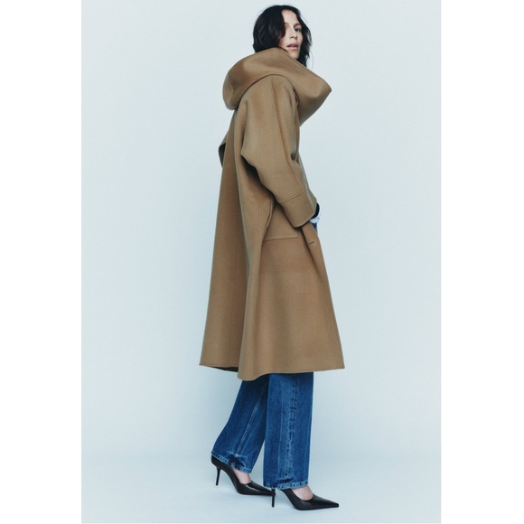 ZARA DOUBLE SIDED WOOL COAT - Picture 6 of 7